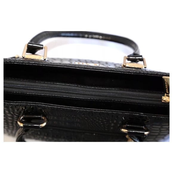 The Belinda Crocodile Embossed Vegan Leather Bag - Picture 5 of 8